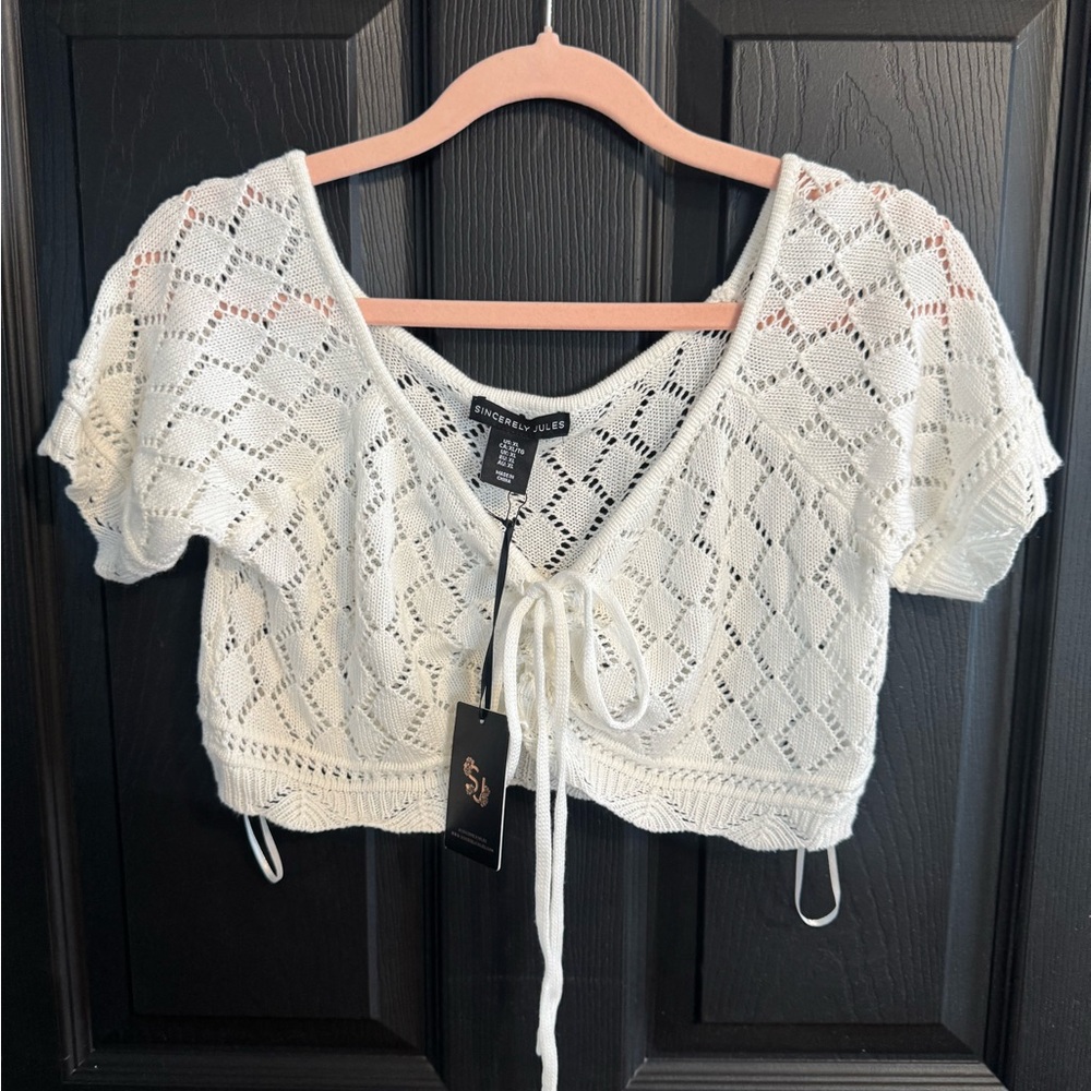 Sincerely Jules White Knit Blouse